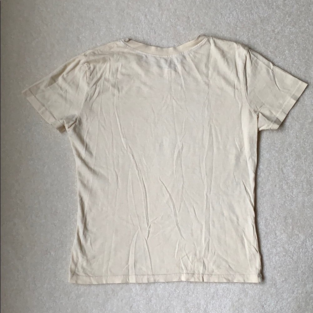 Brandy Melville Pale Yellow T-Shirt - Picture 2 of 3